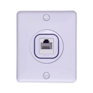 Tomada De Rede RJ45 Redonda Sobrepor(Ilumi)