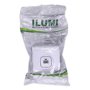 Tomada De Rede RJ45 Redonda Sobrepor(Ilumi)