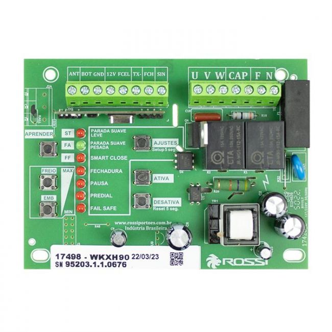 Placa Portão Eletrônico Com Hall - CM WKXH90 V2 433 MHZ (Rossi)