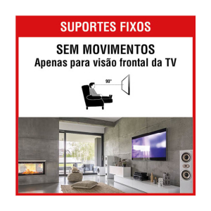 Suporte Fixo Ultra Slim para TV de 37 a 85 Sbrp604 (Brasforma)
