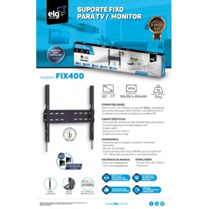 Suporte Fixo Ultra slim para Tv 32 a 77 Fix400 (ELG)